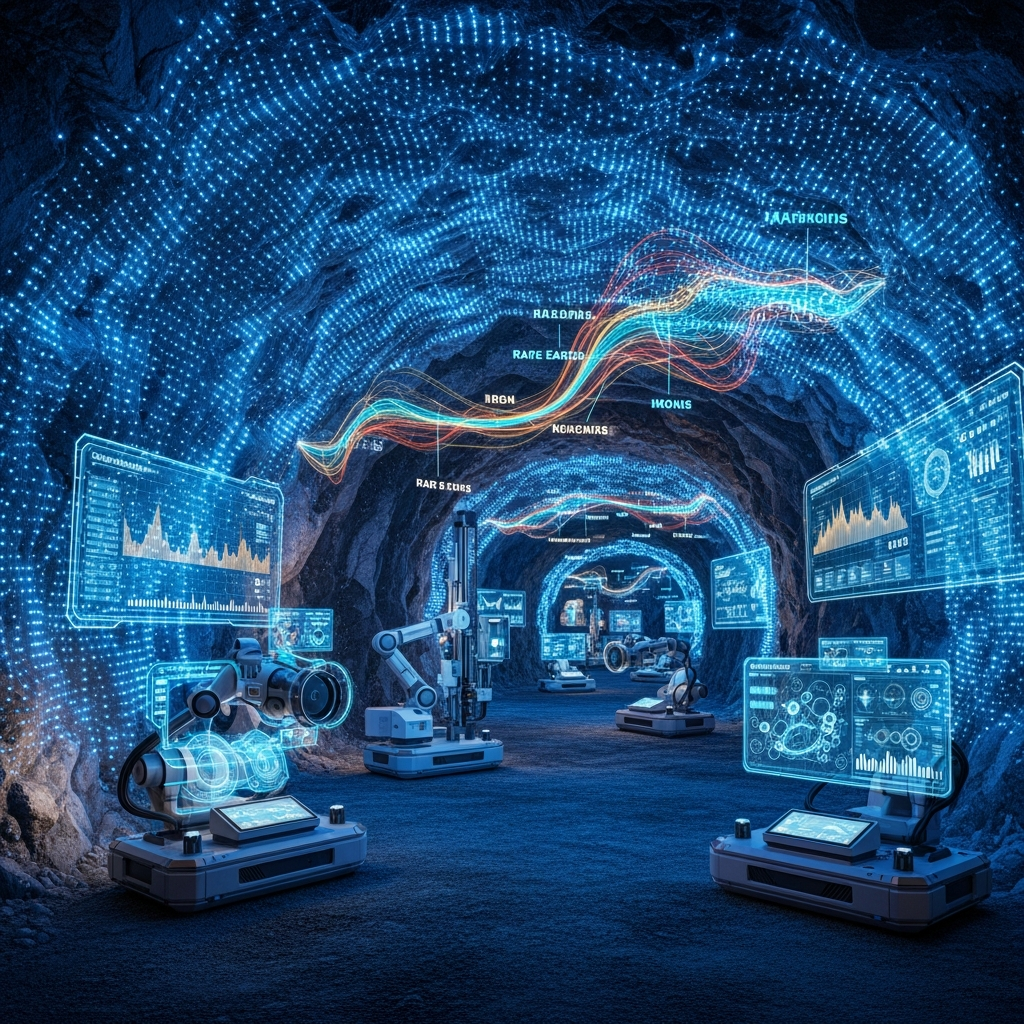 Futuristic quantum sensors illuminating an underground mine