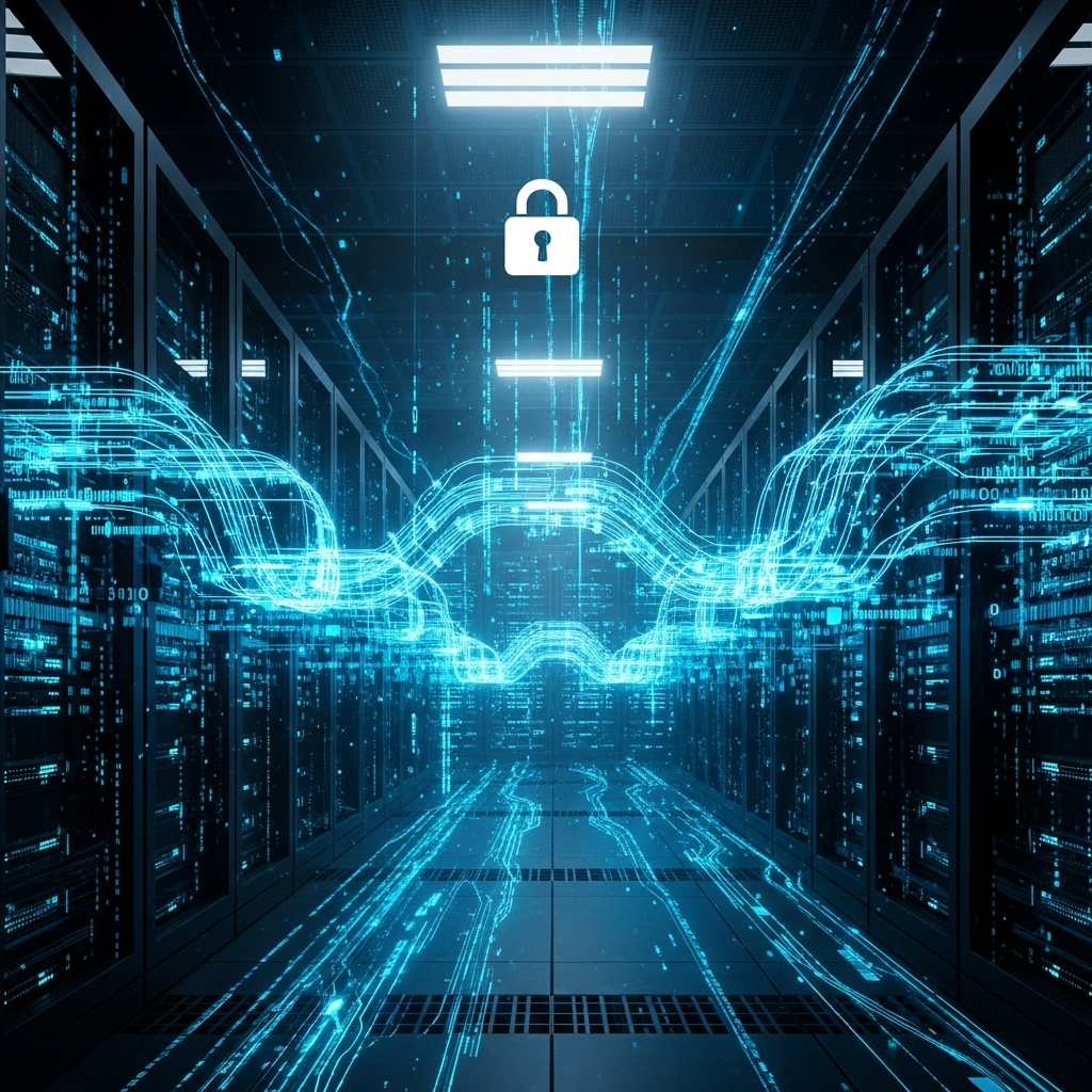 Cyber security lock screen generated by AI