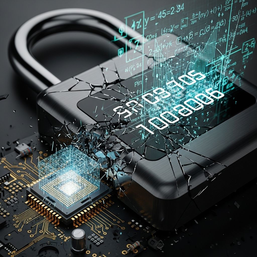 Broken padlock AI generated